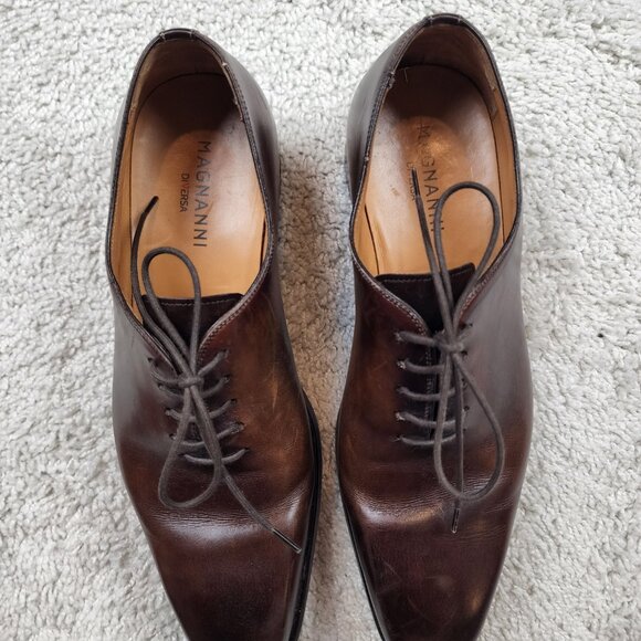 Magnanni Men’s Leather Cap Toe Oxfords Sz 39 8.5M Made In SpainClean Shine USA main image 2